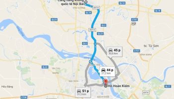bản đồ tới sân bay nội bài